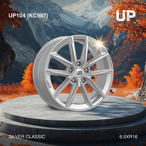 Up104 (КС987) 6.500xR17 5x112 DIA57.1 ET45 Silver Classic Up104 (КС987) 6.500xR17 5x112 DIA57.1 ET45 Silver Classic
