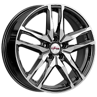 Литые диски Бомбей (КС1075) 6.500xR18 5x114.3 DIA66.6 ET37 Блэк Джек для Toyota Chaser