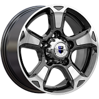 Литые диски Атлант (КС757) 7.000xR16 5x139.7 DIA108.5 ET35 алмаз черный для УАЗ Хантер