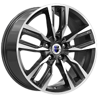 Литые диски Борэй (КС901) 8.000xR18 5x112 DIA66.6 ET45 алмаз черный для Volkswagen Sharan