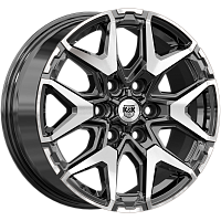 Литые диски Гангут (КС1176) 7.500xR18 6x139.7 DIA92.5 ET40 алмаз черный для Hyundai H-1 / Starex