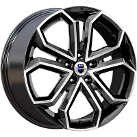 Литые диски Пандора (КС466) 8.500xR19 5x108 DIA67.1 ET35 алмаз черный для Soueast