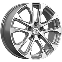 Литые диски АТАКОР (КЛ376) 7.000xR17 5x100 DIA67.1 ET45 алмаз графит