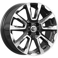 Литые диски КС1026 (16_Vesta Cross) (КС1026) 6.500xR16 4x100 DIA60.1 ET43 алмаз черный для Lada Iskra